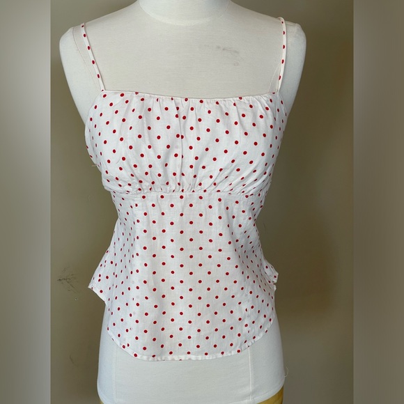 Anthropologie Maeve Polka Dot Tank Top - Picture 8 of 9